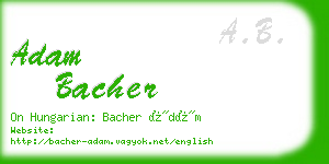 adam bacher business card